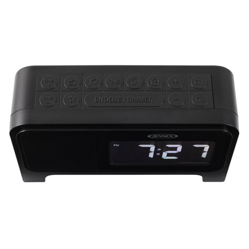 Jensen Modern & Contemporary Digital Electric Tabletop Clock with Alarm